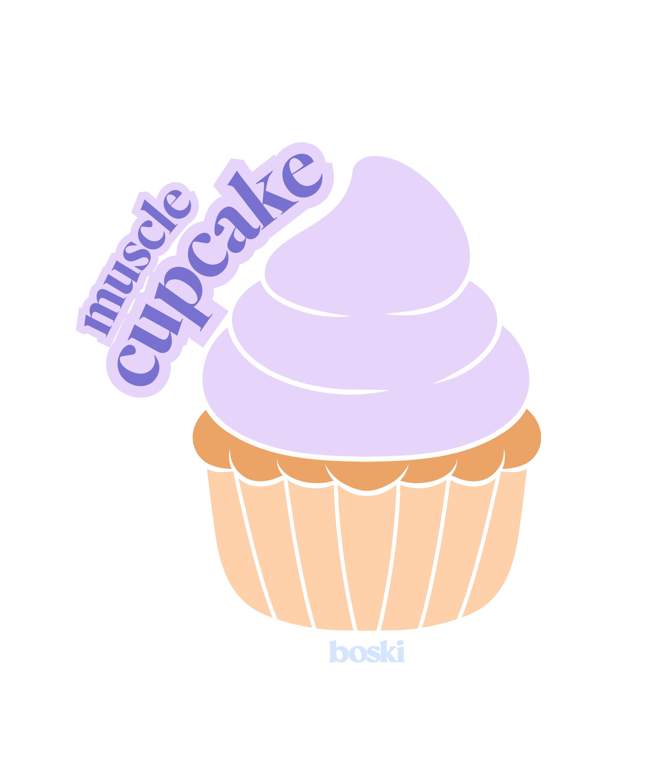Muscle Cupcake Sticker